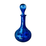 Cobalt blue glass decanter