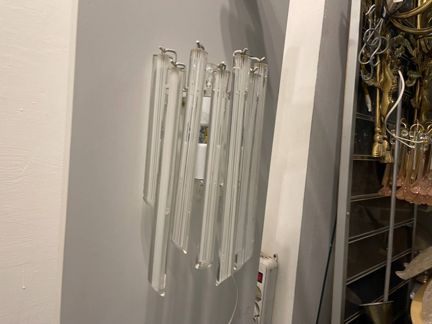 Murano Glass Trilobi Sconces Set of 2 by Venini 1970’s