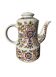 Hand-painted porcelain teapot with flowers, Poland, 1970s.