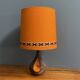 Ceramic orange / brown table lamp 1960s