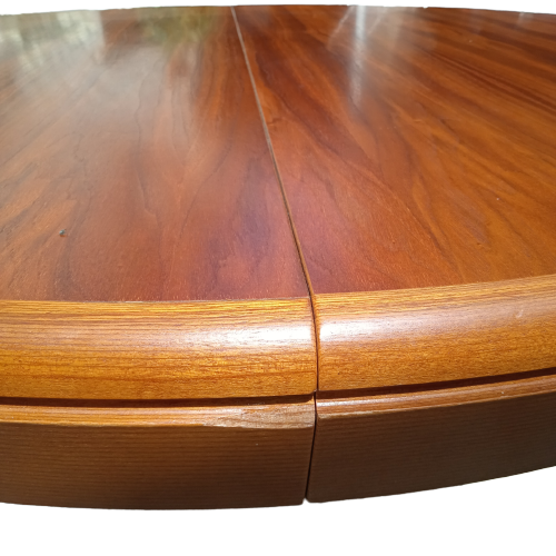 Table ronde en teck design scandinave vintage