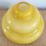 Ceiling lamp in yellow opaline 70s