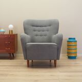 Fauteuil gris, design scandinave, fabrication : Danemark