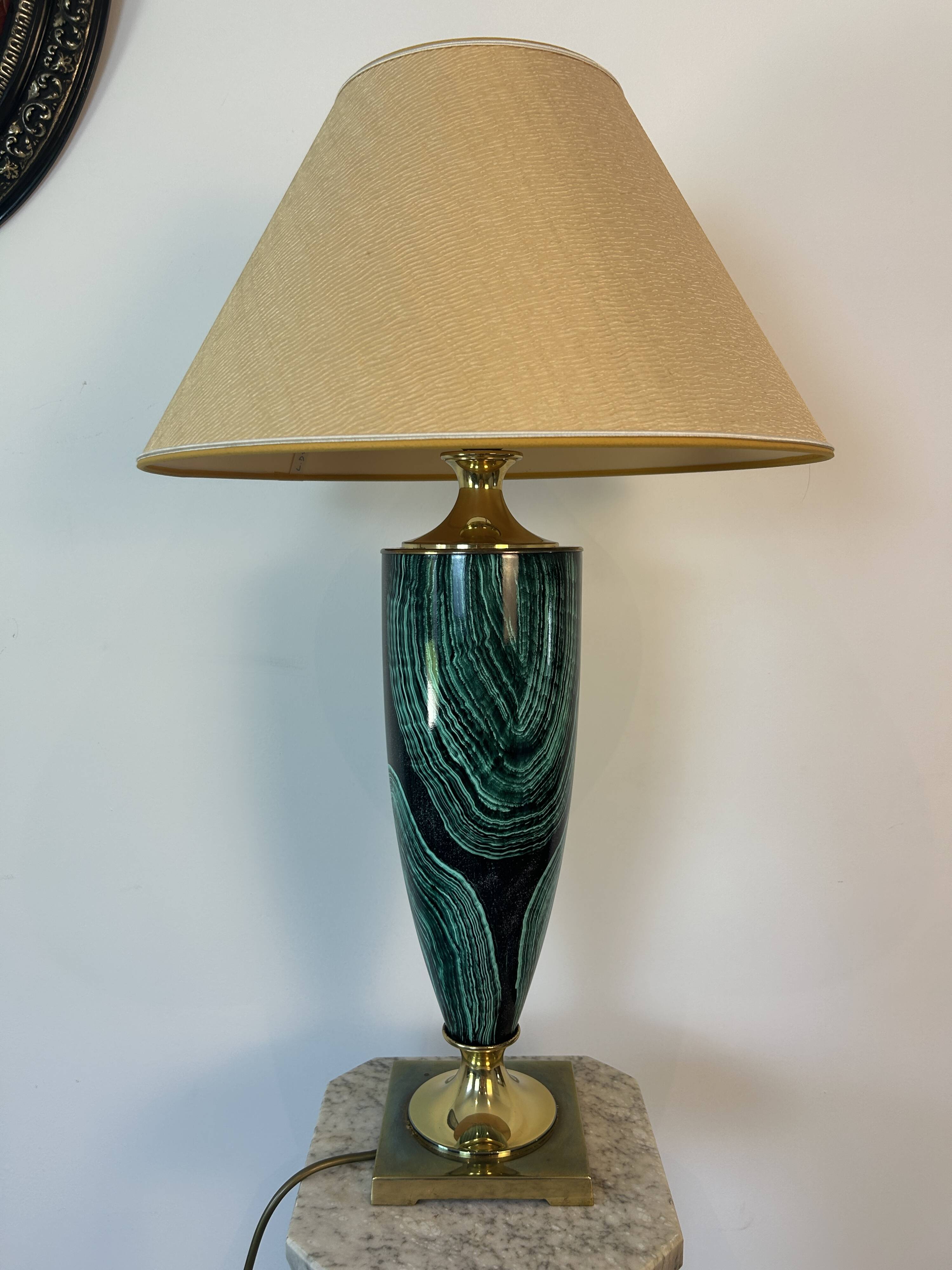 Superb ceramic lamp from the house "Le Dauphin".