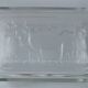 Glass butter dish with cow decor