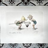 Lithograph “The secrets of the sea” by Georges Redon, 1926