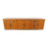 Vintage Italian burl wood credenza, 1970s