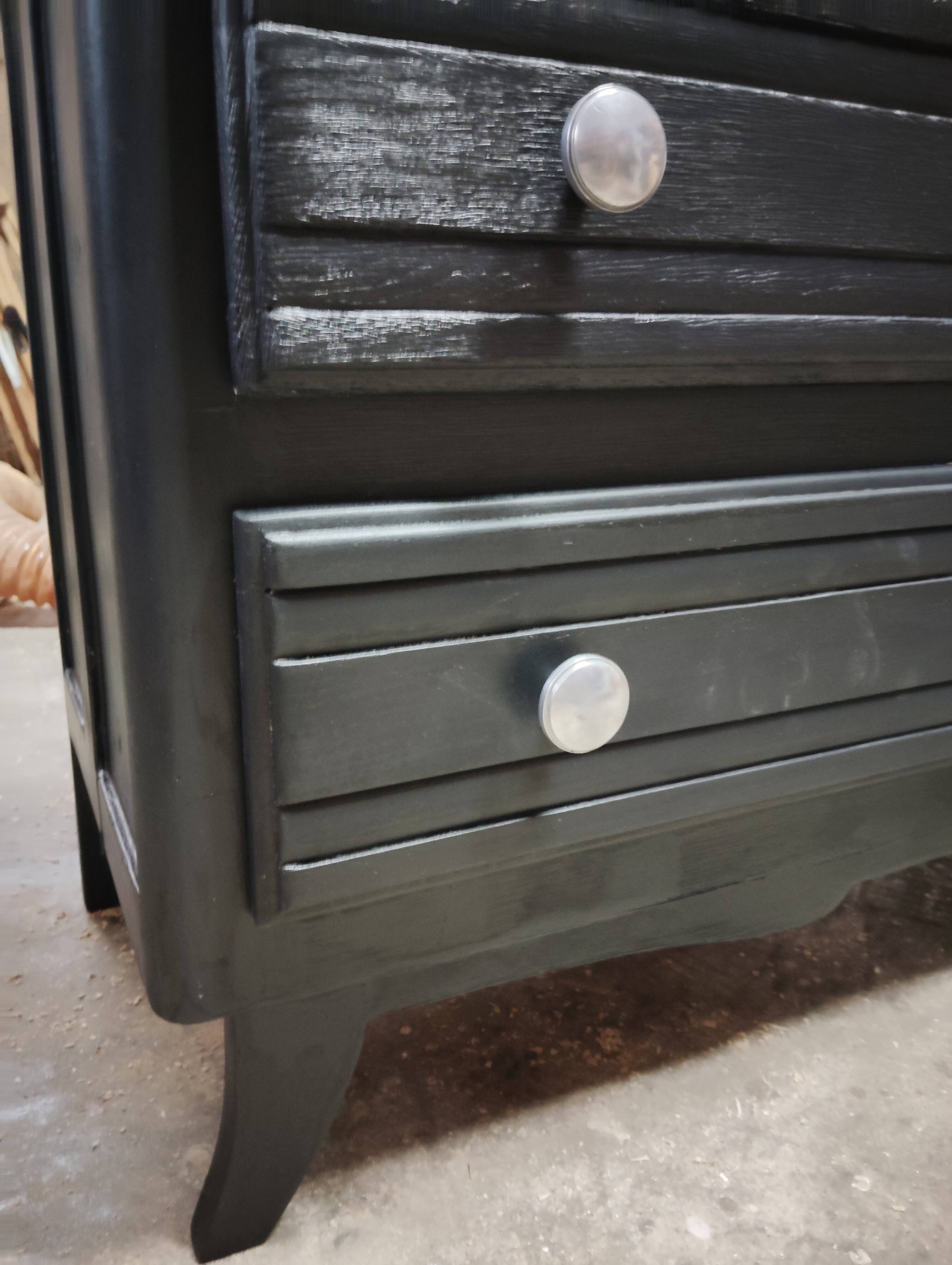 Vintage black chest of drawers