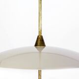Italian brass and lacque metal chandelier from the 50