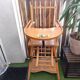 Chaise haute vintage en bois