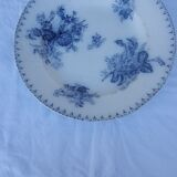 Round dish in earthenware U & C Sarreguemines Model Flora diam 32 cm