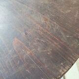 Small rustic antique tripod side table made of solid wood.