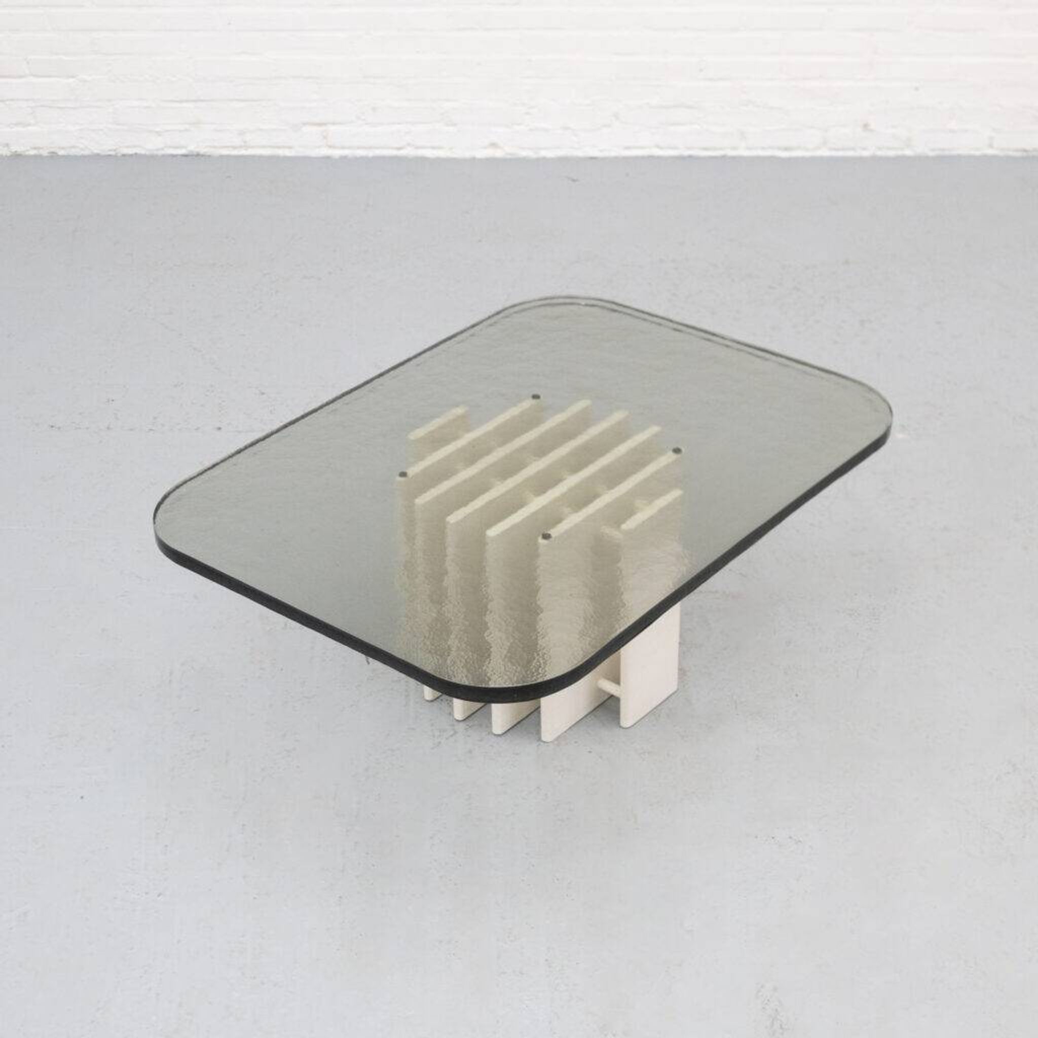 Heinz Lilienthal glass coffee table 1970s