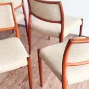 Set of 8 chairs #80 in teak by Niels O. Møller, JL Moller, Mid Century