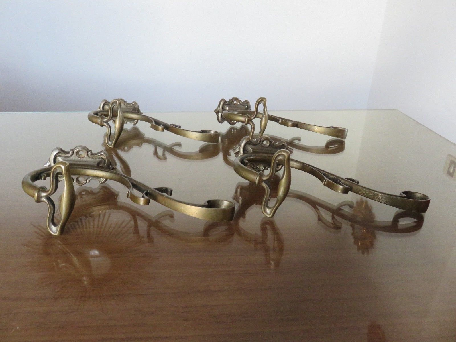 4 hooks Art Nouveau bronze