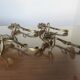 4 hooks Art Nouveau bronze