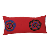 Housse de coussin brodée vintage 36x76 cm