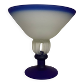 Coupe à pied verre dépoli style Murano