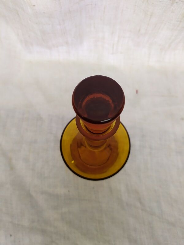 Glass bottle old vintage amber