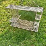 Vintage metal shelf with mirror