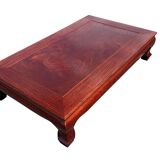 table in natural varnished quince wood