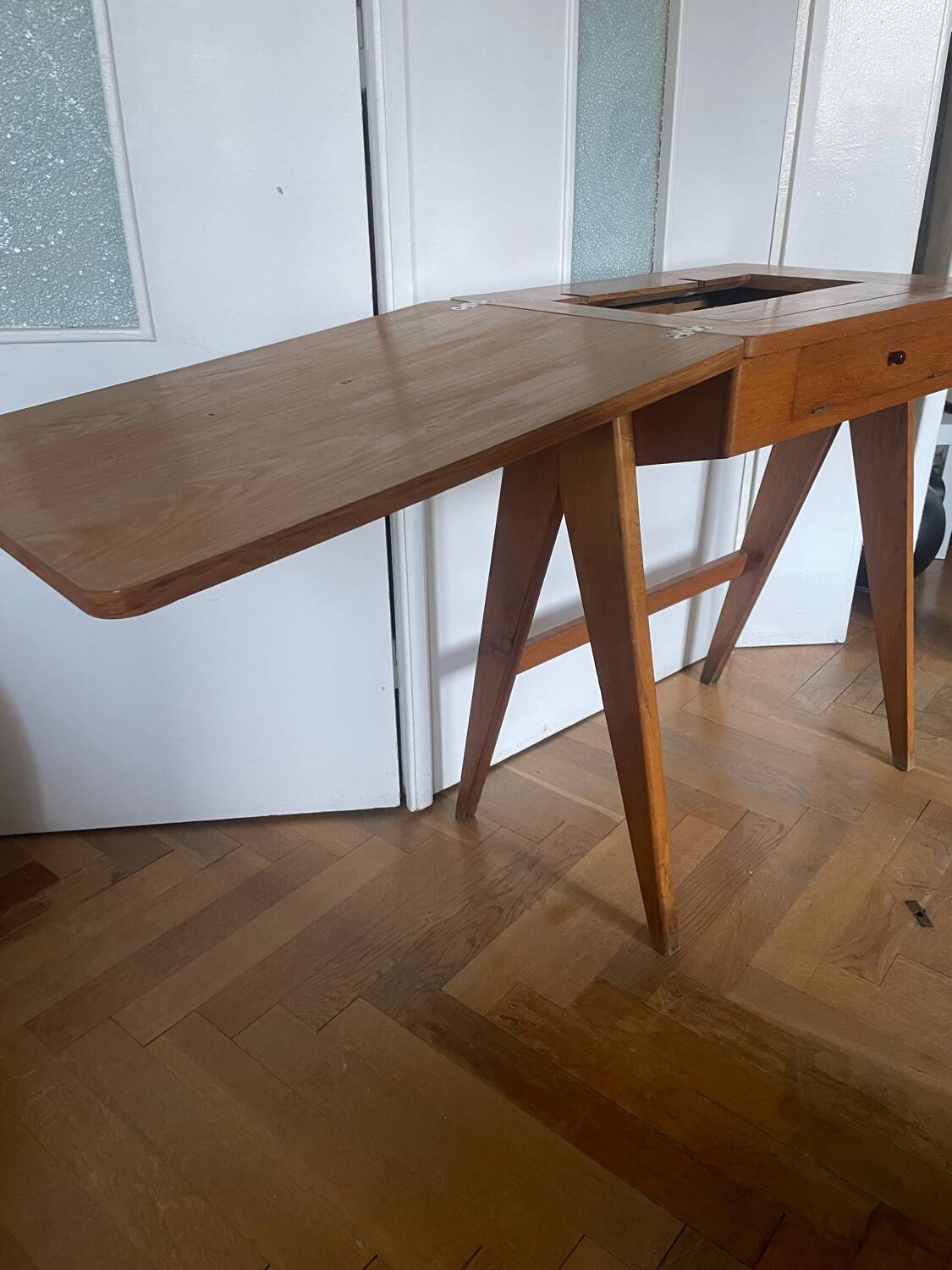 Desk - old sewing machine furniture