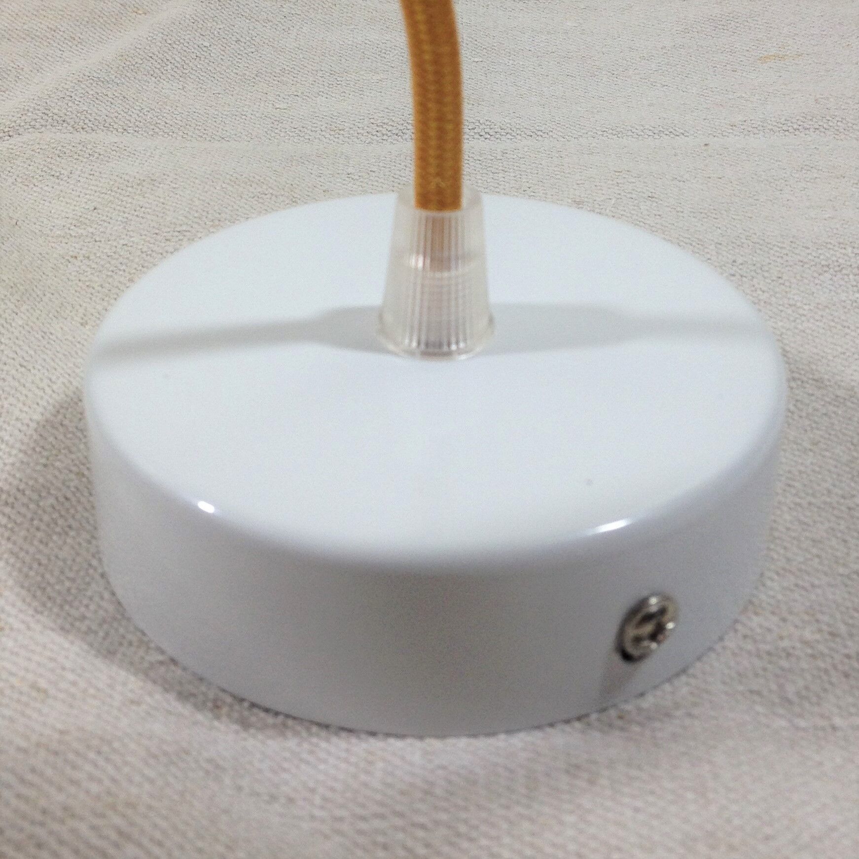 Hanging lamp ellipse glass and brass