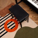 Tapis tufté en laine orange twist fait main 120 x 180