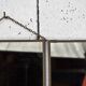 Small metal triptych mirror 42x15cm