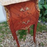 Pair of Louis XV style bedside tables with marble top