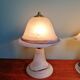 Pair of marbled Murano glass mushroom lamps, 1970s-80s.