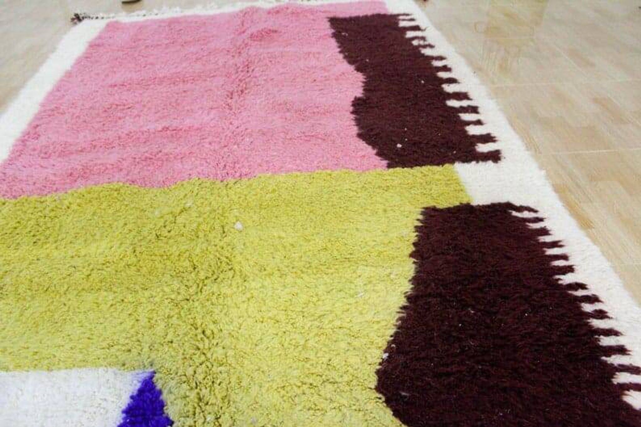 Colorful handmade Beni Ouraine rug
