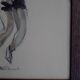 Watercolor drawing of a discus thrower, signed Massonet