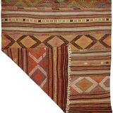 Anatolian handmade kilim rug 386 cm x 183 cm
