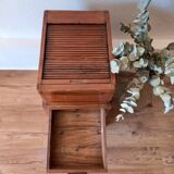 Curtain file cabinet with drawers