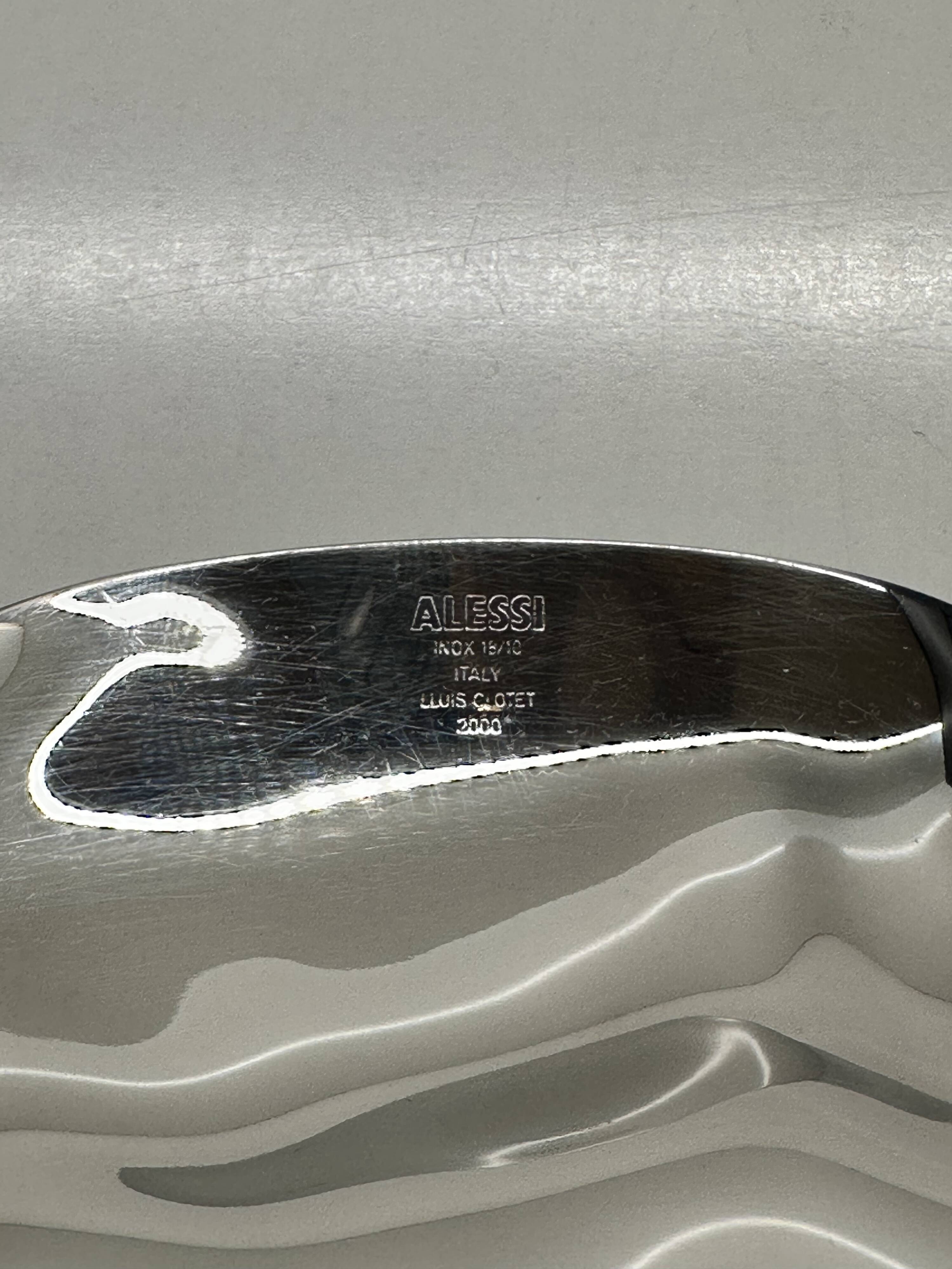 Corbeille Sarrià Lluís Clotet pour Alessi 2000 Acier Inoxydable Chromé Poli