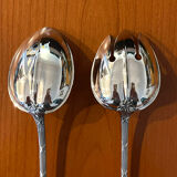 Christofle ribbon and bell-shaped salad serving pieces, very beautiful and