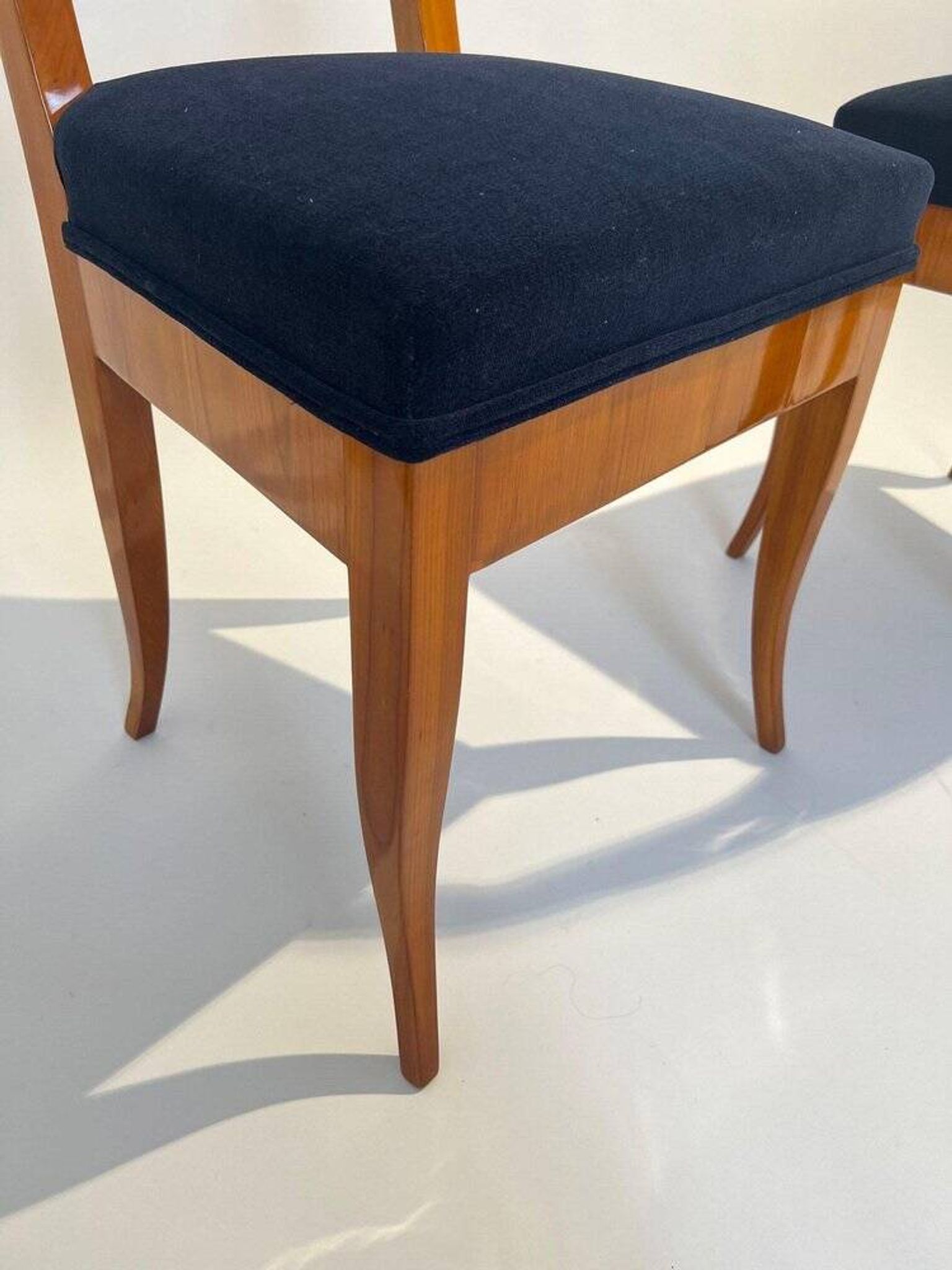 Biedermeier Chairs in Cherry Wood, Germany, 1830s, Set of 5