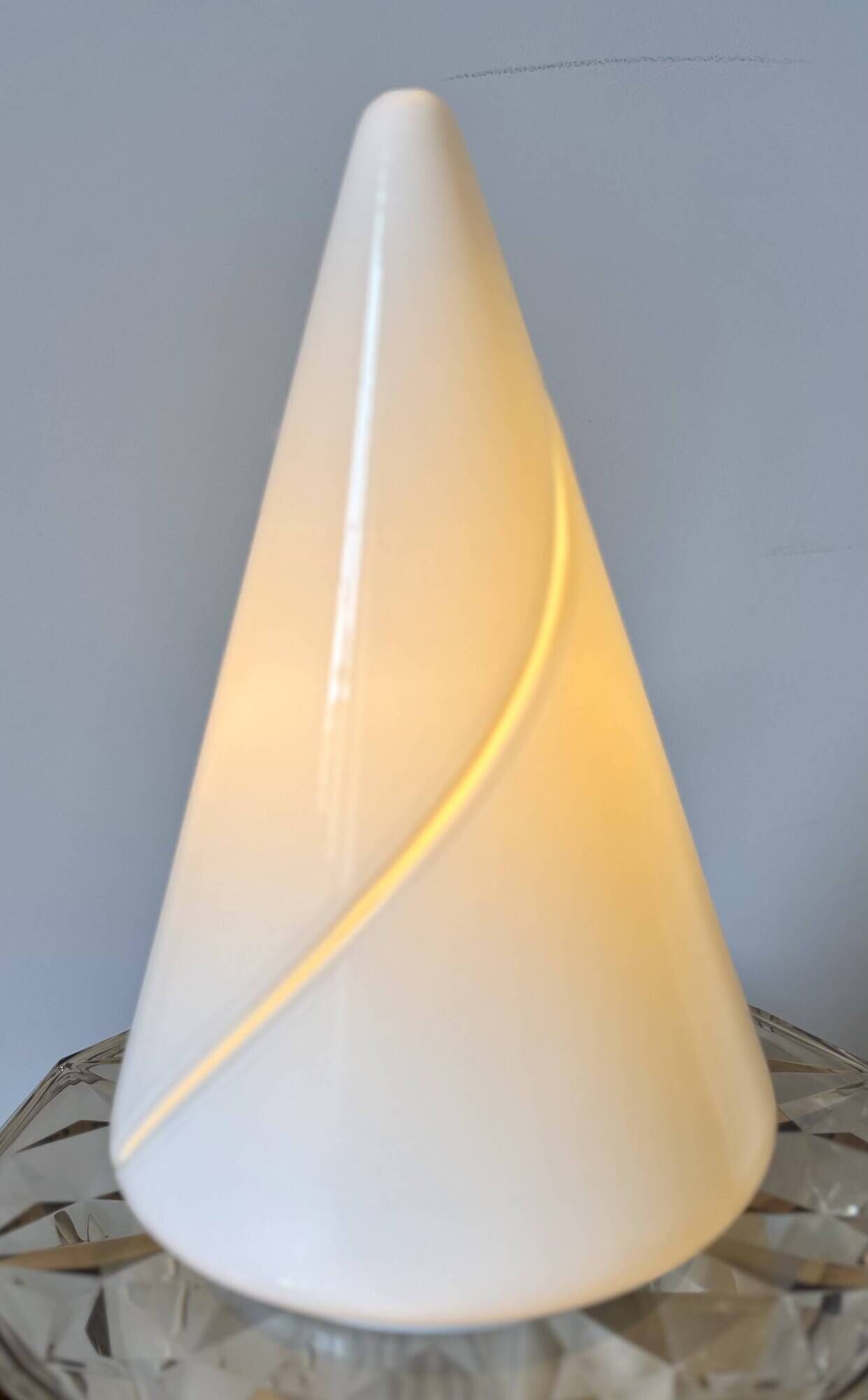 Lampe cône Murano Puntoluce - Sceau d’authenticité -