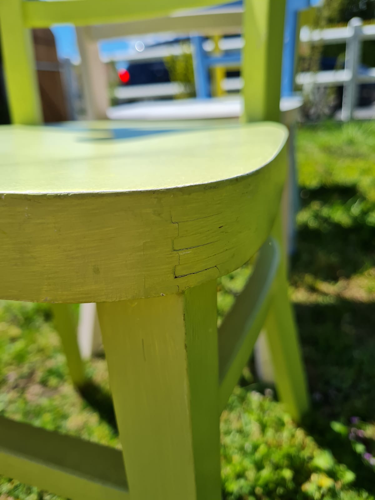 Série de 4 chaises Baumann en bois pastel