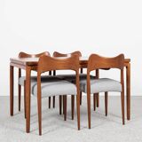 Midcentury Danish smaller dining table in teak by Christian Linneberg 1960s