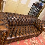 Chesterfield leather vintage sofa
