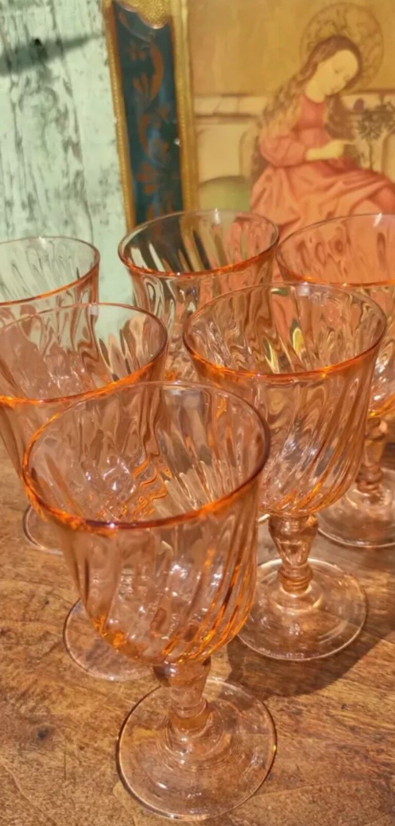 Rosaline D'arcoroc Luminarc pink wine glasses