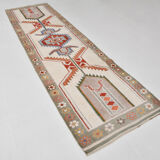 3x11 geometric oushak runner rug,97x348cm
