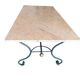 Table de jardin haut de gamme en granit Shivakashi et fer forgé Montségur