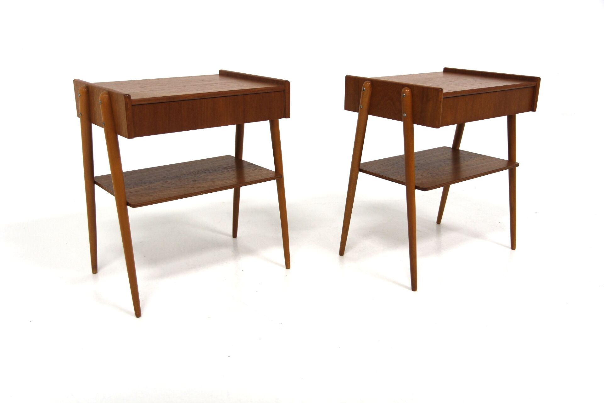 Set de 2 tables de chevet en teck, Carlström, Suède, 1960