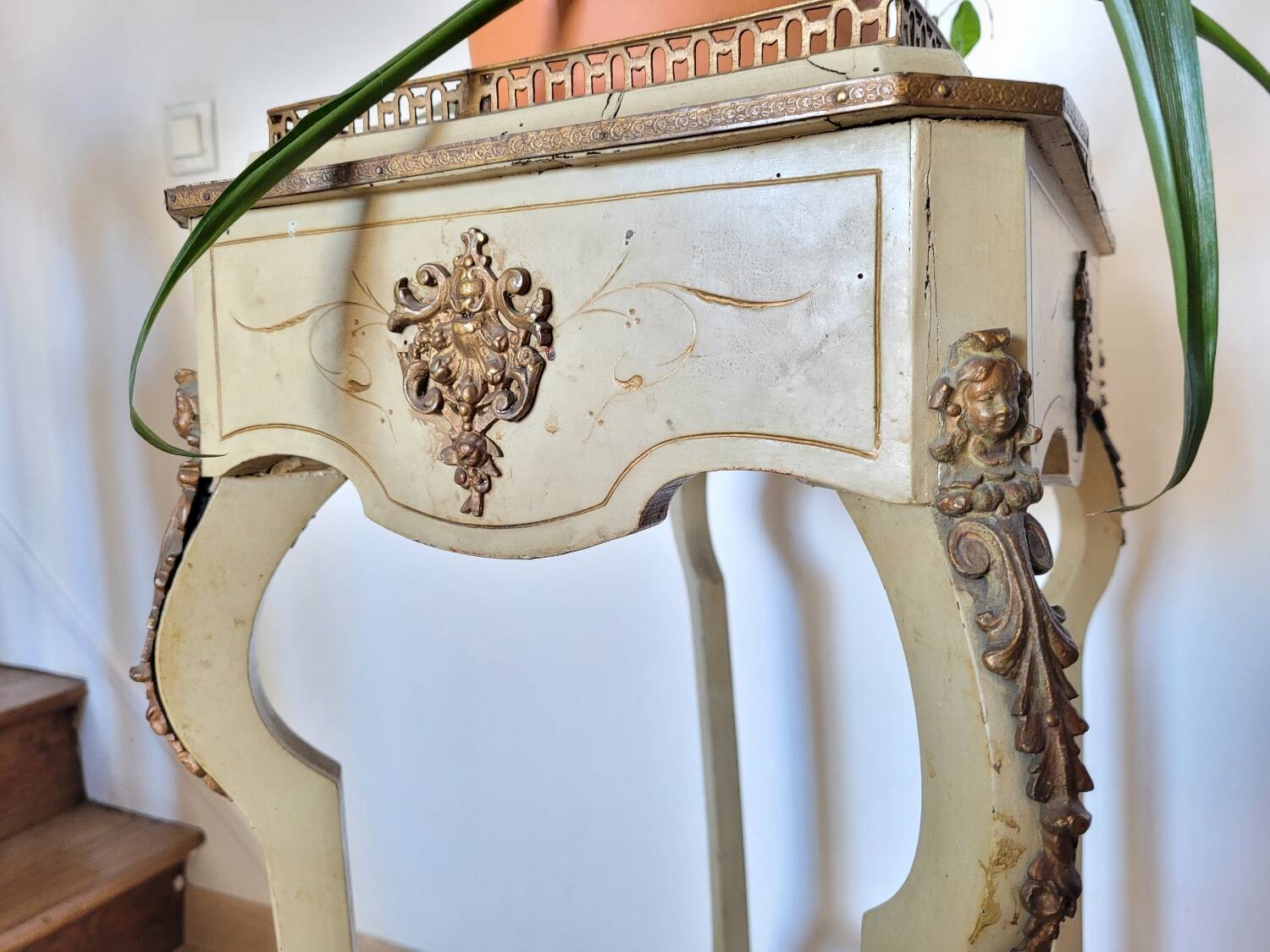 19th century lacquered wood work table