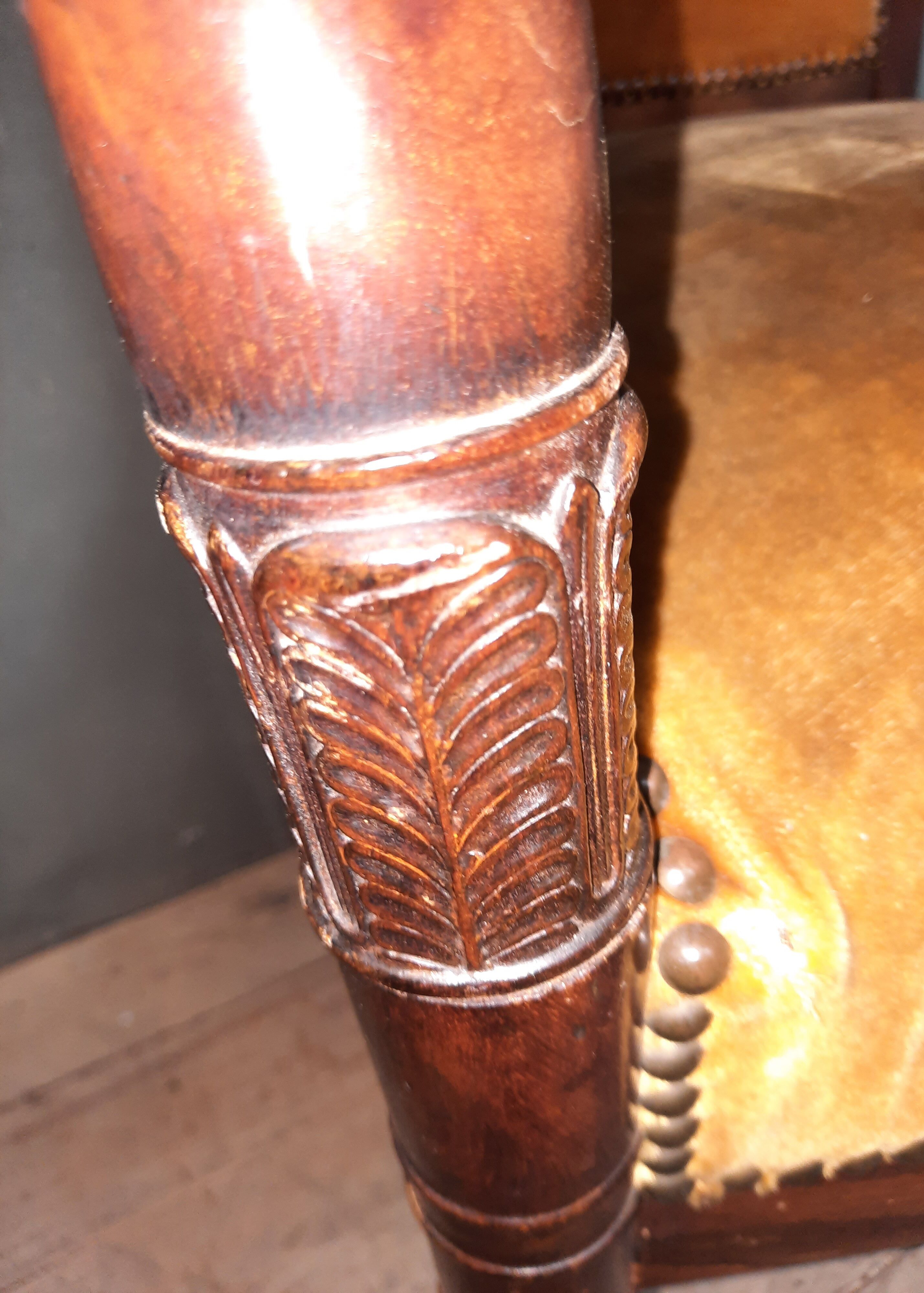 Empire style mahogany armchair