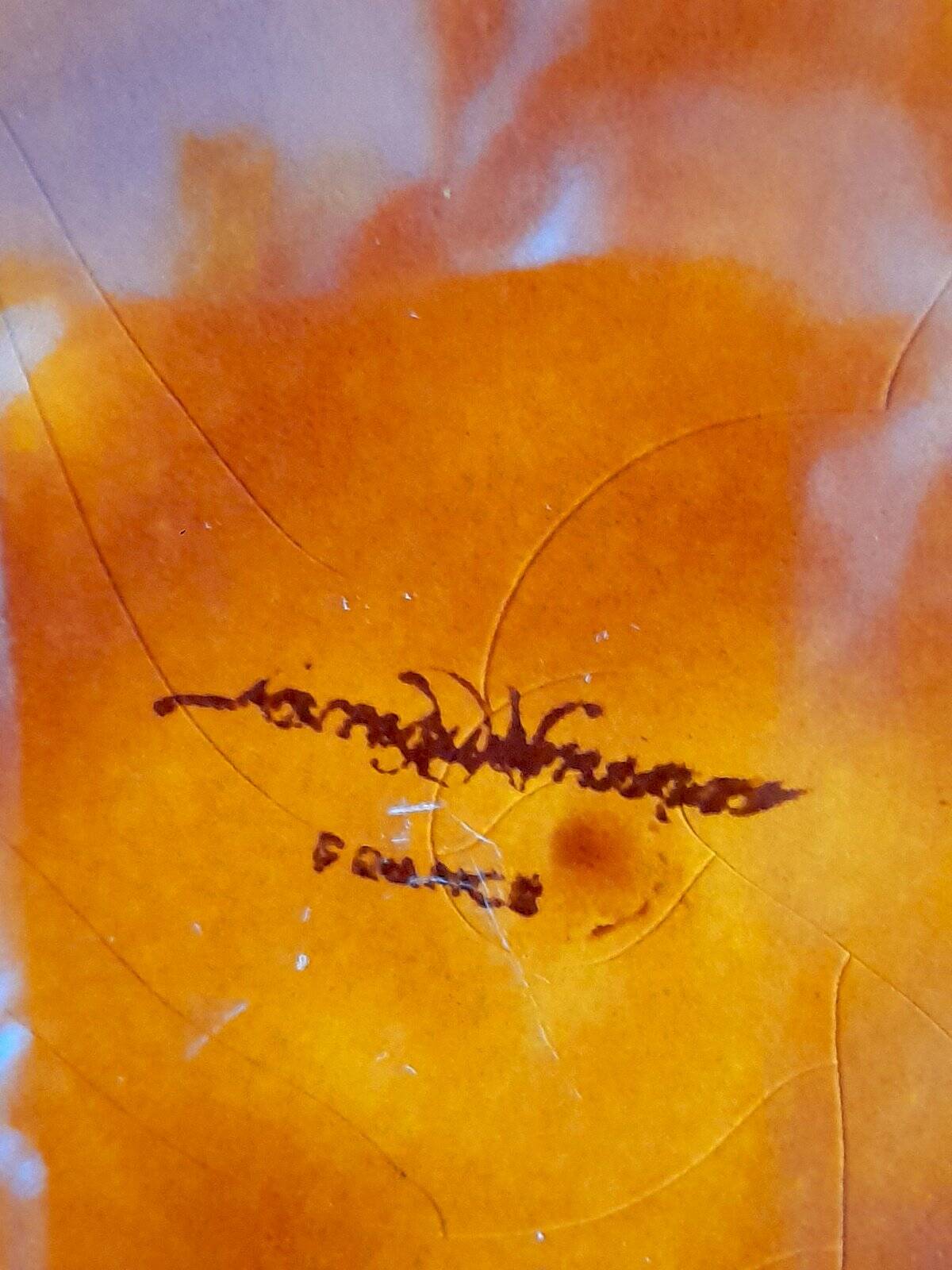 Vintage floral plate, Sarreguemines 1970