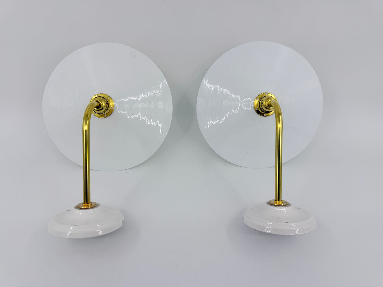 Opaline wall lights